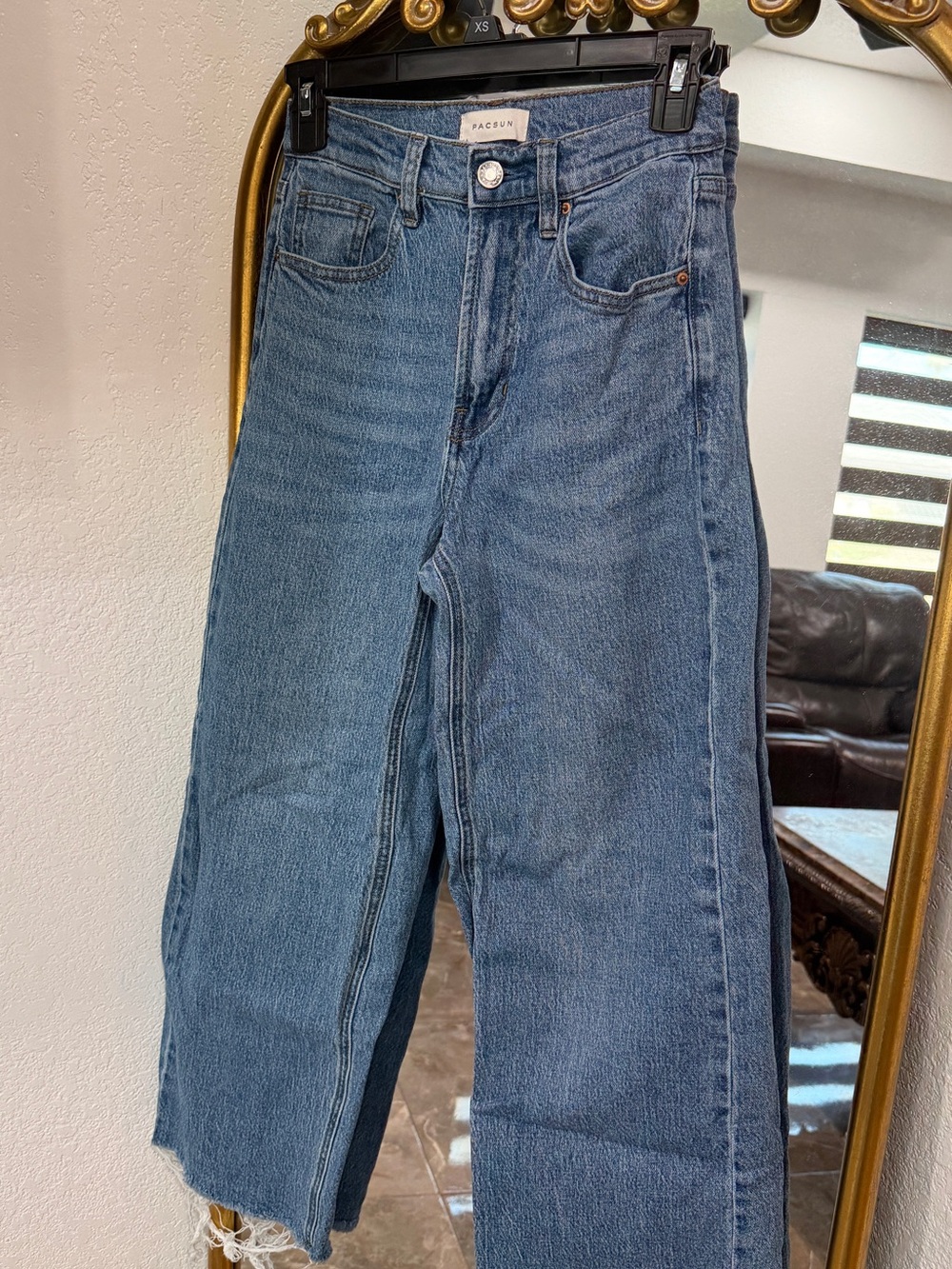 PacSun Women's High Rise Wide Leg Jeans - Medium Blue
